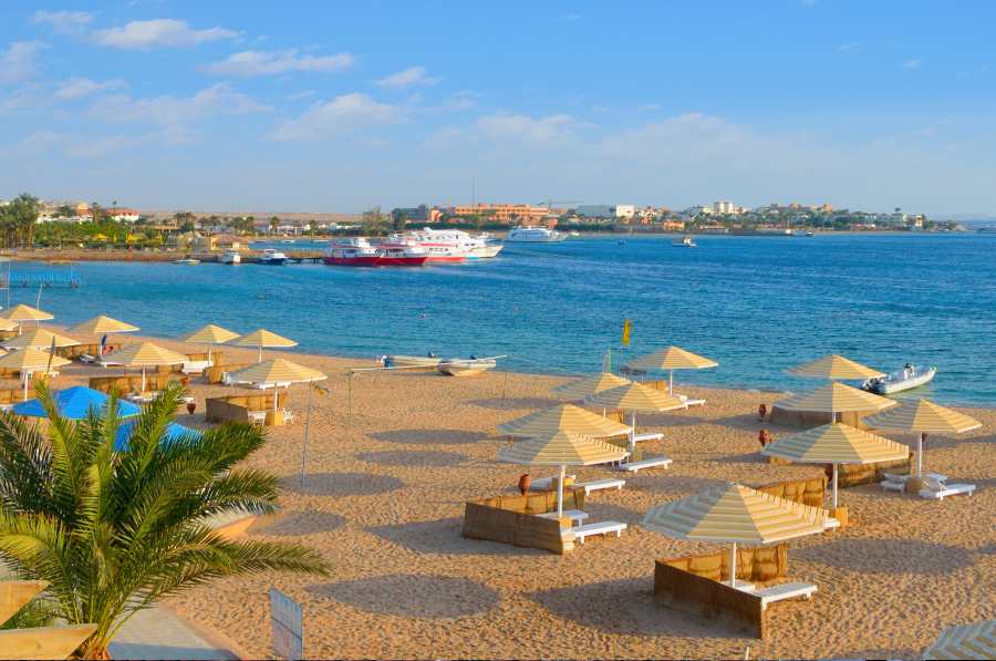 Egipt plaża październik